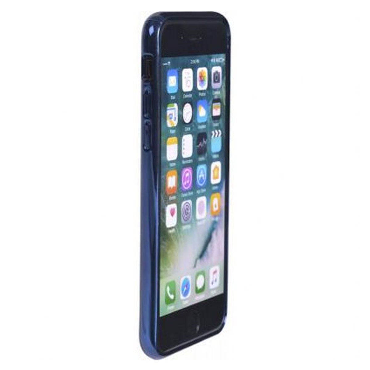 Coque iPhone 6S souple bleu bloc couleur compatible SE - 3