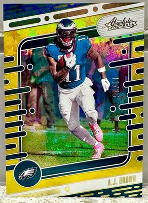 JERSEY # MATCH! 2024 Panini Absolute Gold Stars A.J. Brown 11/25! EAGLES (1/1)!