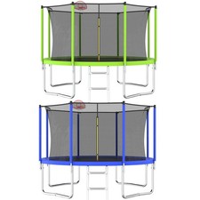 12ft Trampoline with Basketball Hoop Ladder Adults Kids Recreational Trampolines