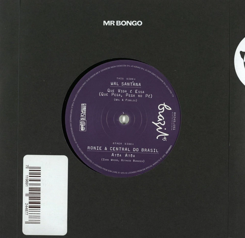 Wal Sant'ana/Ronie & Central Do Bras Atoa Atoa/Que Vida E Es (Vinyl) (US IMPORT) - Image 2 of 2