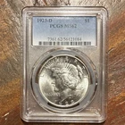 1923-D Peace Dollar PCGS MS62 Uncirculated Silver $1 Coin Denver