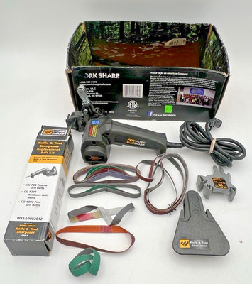 WORK SHARP MODEL WSKTS KNIFE & TOOL SHARPENER W/ EXTRA BELTS