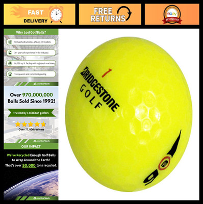 Yellow e6 Golf Balls - Mint Condition Recycled, AAAAA Quality, Used Golf Balls