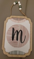 Alphabet Letter M Wall Plaque Sign Picture Home Decor