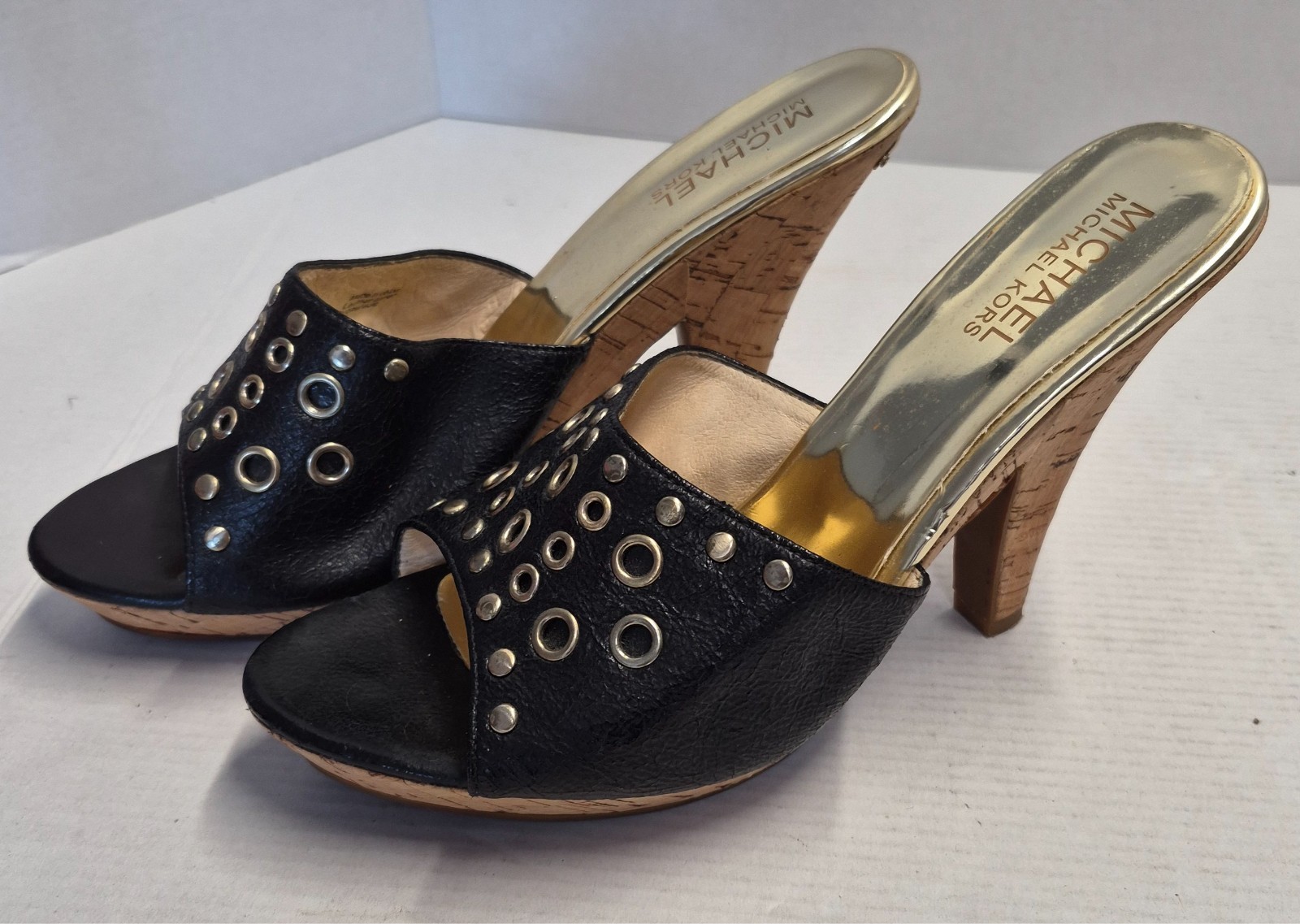 Michael Kors Black Open Toed Embellished Sandals Size 8M
