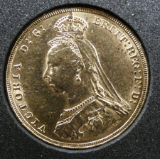 1887 Queen Victoria Gold Sovereign Jubilee Head With COA 22ct Gold