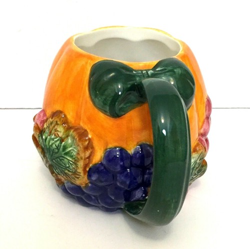 Cracker Barrel Mug Grapes Berries Pumpkin 1998 Harvest Decor - Bild 7 von 9