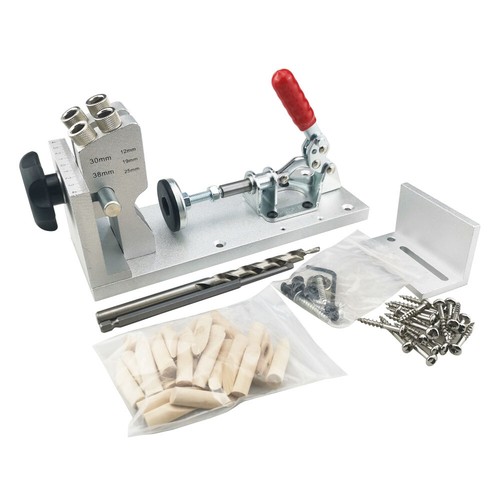 Kit maschera localizzatore fori tascabili lega di alluminio 15°-22° foro angolare foratura - Foto 2 di 7