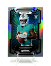 2023 Panini Prizm Devon Achane Rookie Variation Silver Prizm- Dolphins RC #306