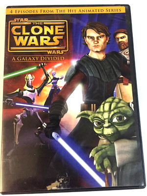 Star Wars The Clone Wars A Galaxy Divided DVD 4 Episodes Ships With Tracking