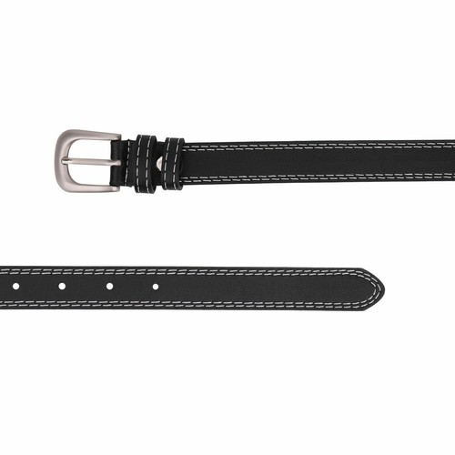 Mens PU Leather Belts Black 28''- 40'' Waist Size Genuine Leather Trouser Jeans - Picture 4 of 14