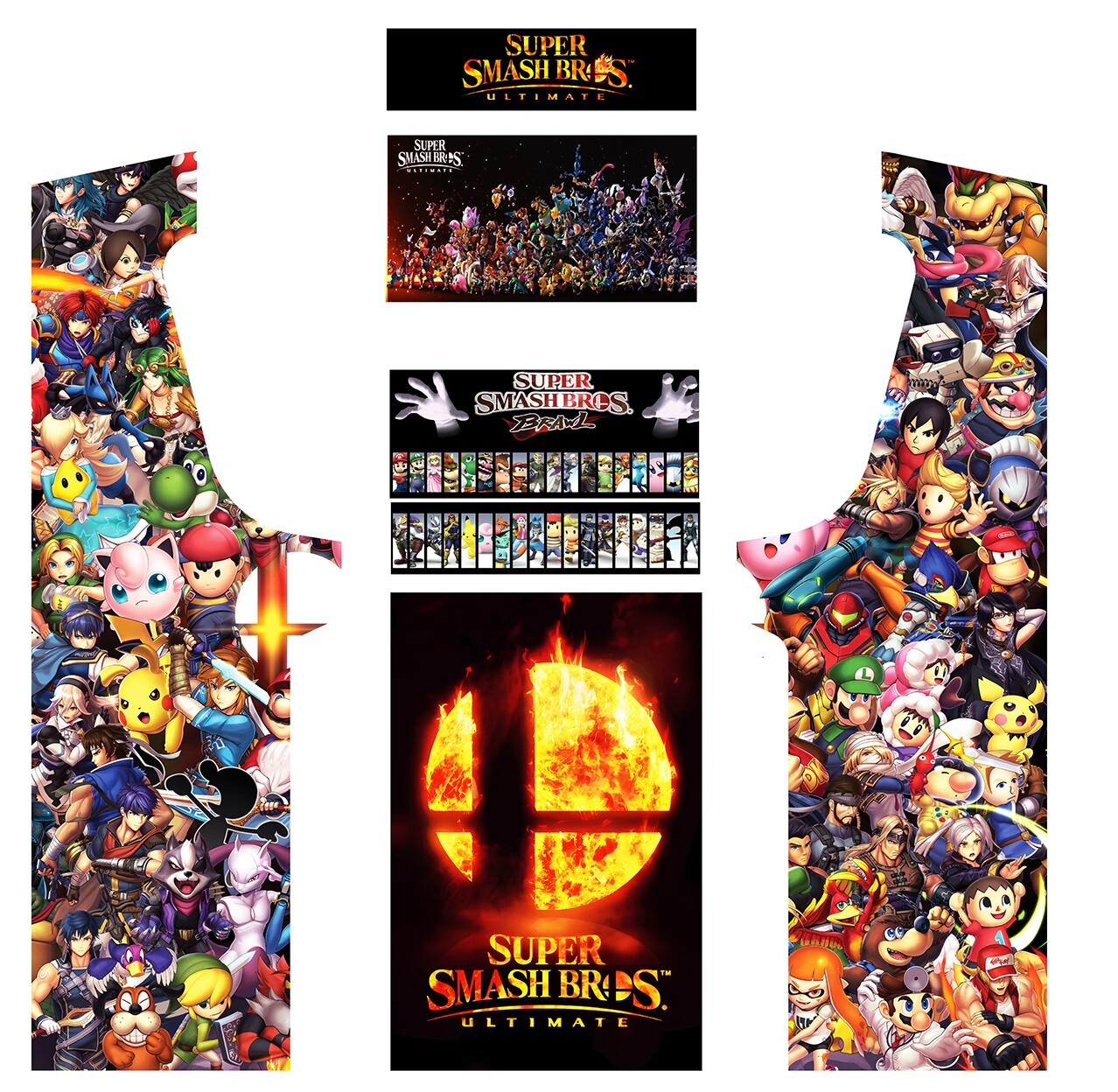 Stickers Smash Bros Melee pour Borne d'Arcade MAME - Créez votre Espace Gaming Retro