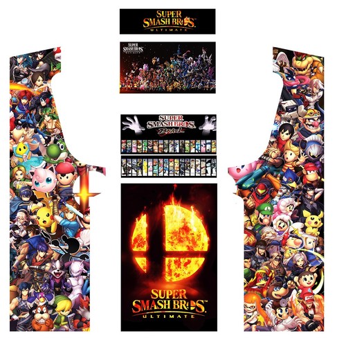 Stickers Smash Bros Mélé Pour Borne D'arcade MAME – Super Déco Rétro ! (avec Cadeaux En Plus)