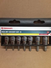 JOBSMART Hex Bit Socket Set 3/8" Drive 7 Pieces 1038282