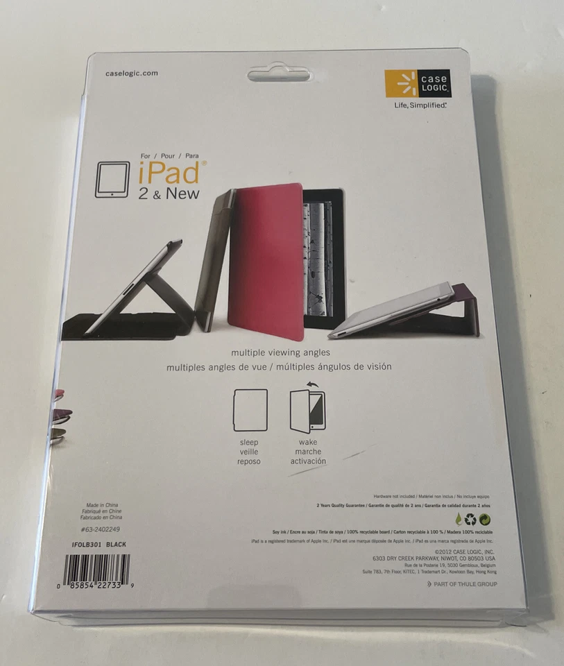 Case Logic iPad 2 & New Folio, #IFOL301 - Black - Image 2 of 4