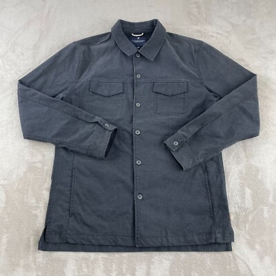 Roark Revival Jacket Mens Large Grey Canvas Jac Shirt Unlined Hand Warmers
