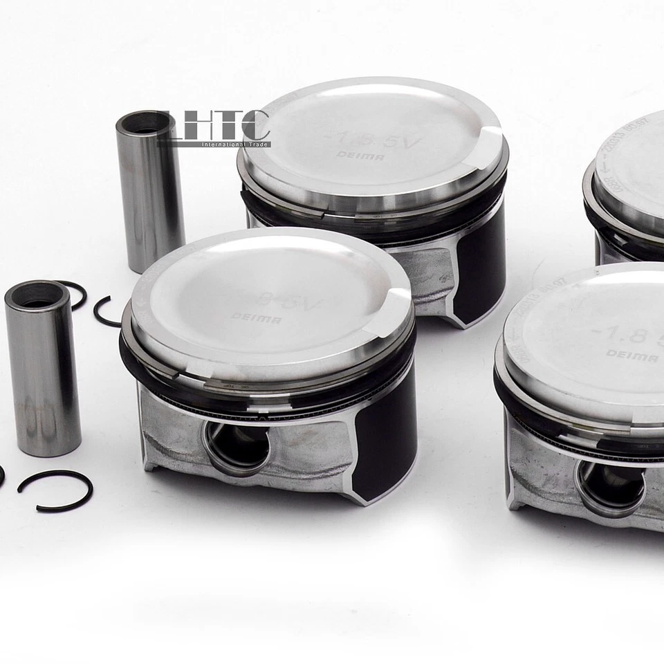 Juego de 4 pistones y anillos de motor 81 mm STD para VW Jetta Beetle Golf GTI Audi A4 1.8T Foto 2 de 4