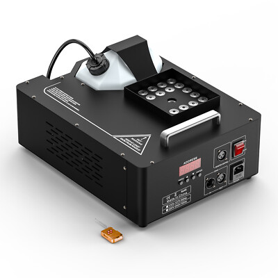 #ad #ad 2000W Hallowen Smoke Fog Machine RGB 24 LED Light DMX Stage DJ Vertical Spray $119.99