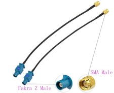 2PCS Fakra Z Male to SMA Male Adapter Cable RG174 30cm For 4G LTE TEL Telematics