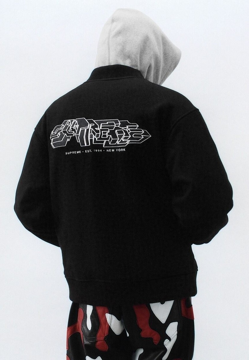 スポーツ supreme delta logo varsity jacket Supreme Delta Logo Varsity Jacket Black Fall/Winter 2019