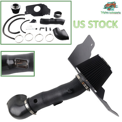 Black For 2005-09 Ford Mustang GT 4.6L V8 Cold Air Intake Racing System + Filter