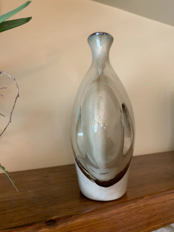 "Florero modernista de cerámica de forma única de 18""" Foto 4 de 4