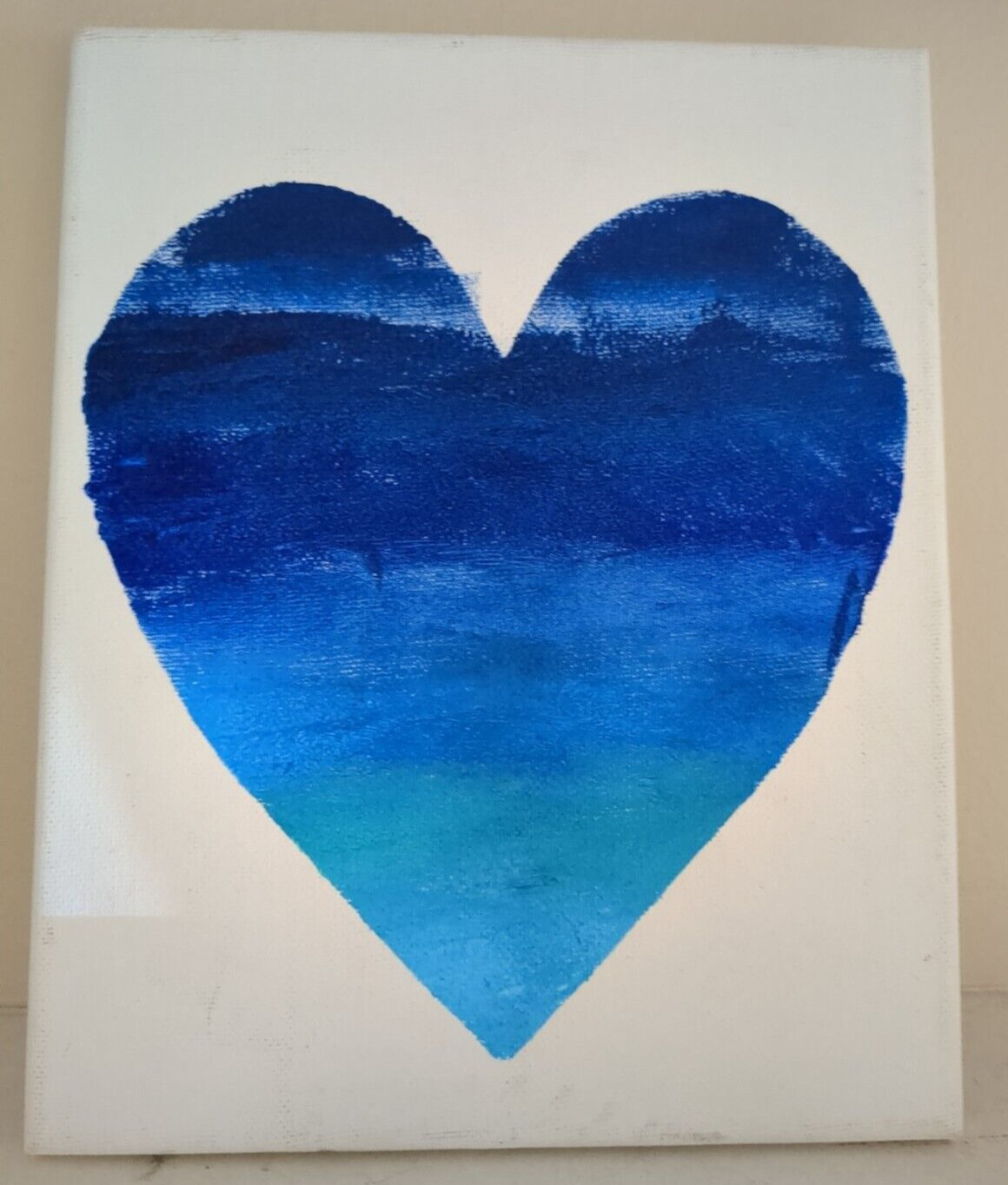 Beachy heart wall hanging and heart shelf sitter LOVE Bojo art