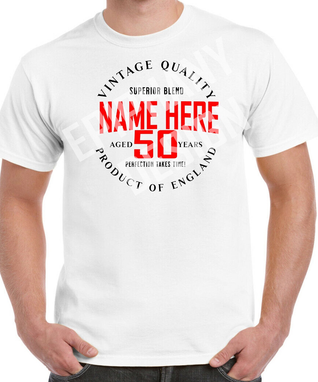 ALTRA T Shirt 50° Compleanno Uomo Regalo Personalizzato Nome Luogo Età 70° 60°