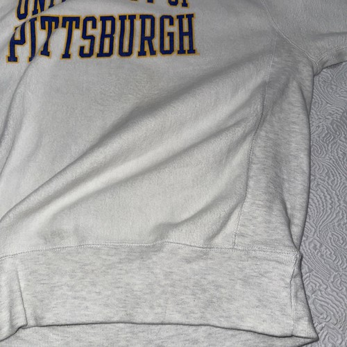 Vtg Reverse Weave University Of Pittsburgh Sz XL Inside Out Champion Sweatshirt - Picture 7 of 10