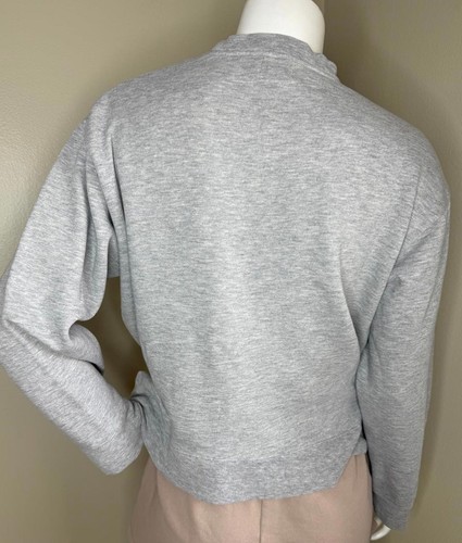 Vintage Calvin Klein Gray Sweatshirt Jumper Large Navy Logo Crewneck Pullover - Picture 3 of 4