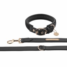 Eskadron Dog Set FAUX LEATHER PLAIT black Heritage 24/25