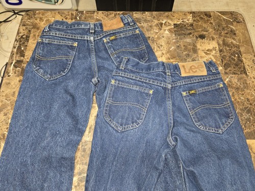 2 PAIRS VTG LEE JEANS BOYS SIZE 14 REGULAR MADE IN USA - Picture 8 of 8