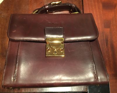 Sac à Main Vintage Henry & Martin's En Cuir Daim Bleu - Bandoulière - Très Bon état - Occasion