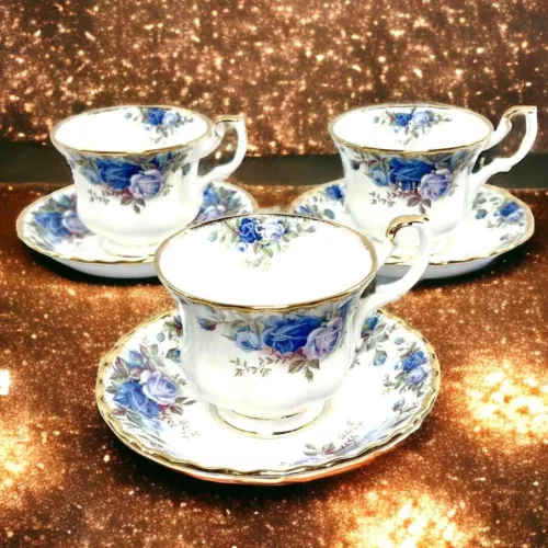 Royal Albert Moonlight Rose Cup Saucer 3 Set