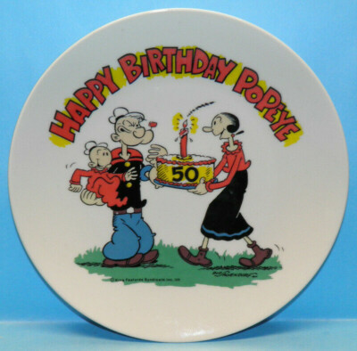 King Features Happy 50th Birthday Popeye 1979 Collector Plate
