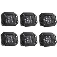 10 Pcs 5" Flush Mount LED Work Light Spot Flood Rear Bumper Reverse Pods Driving