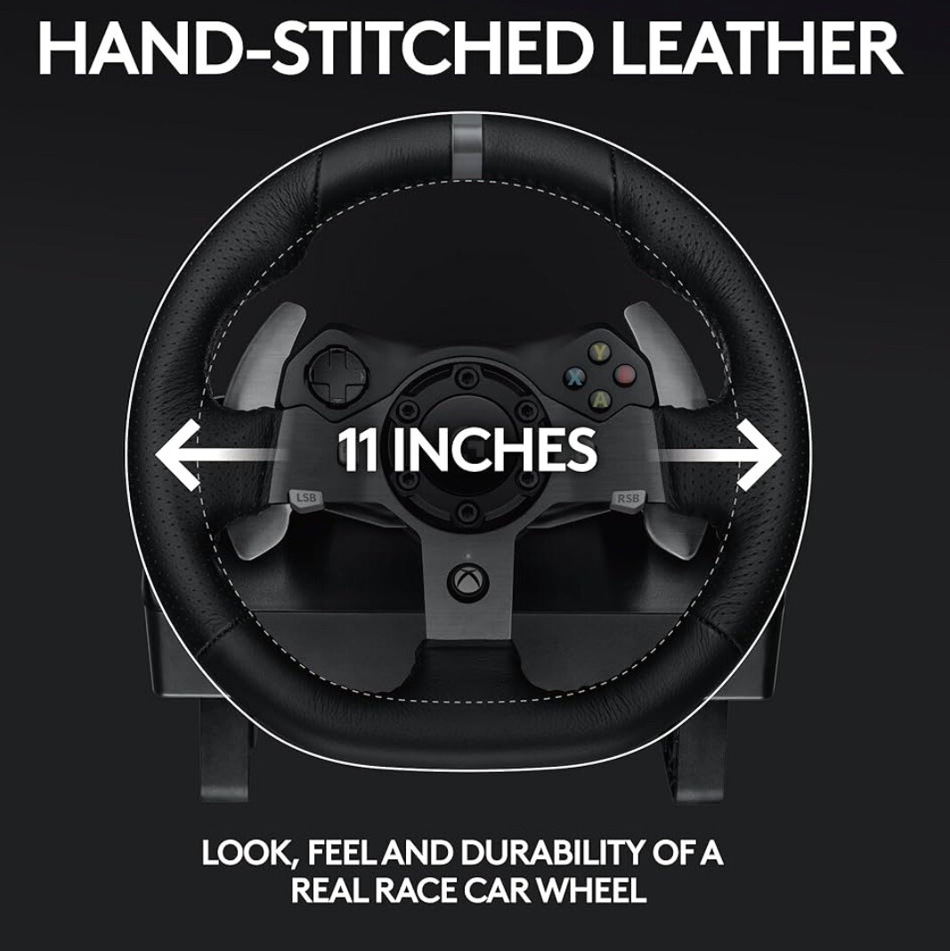 Logitech G G923 USB Steering Wheel + Pedals PC, Xbox Black Falak