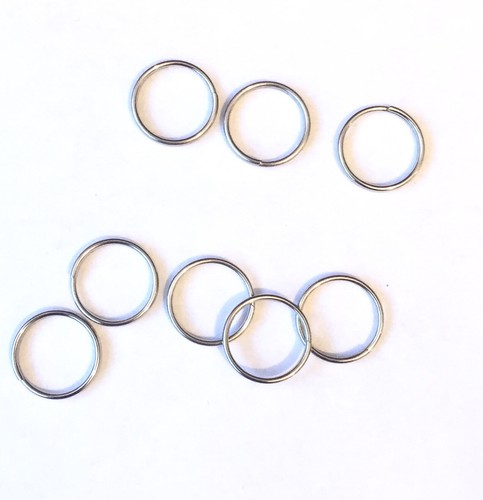 10mm x 5 Pieces Silver Metal split Rings/Jump Rings for Keyrings....UK SELLER - 第 3/3 張圖片
