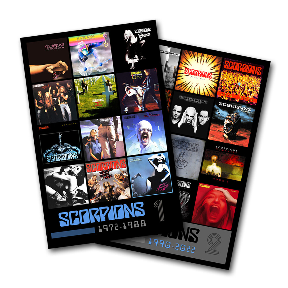 SCORPIONS twin pack discography magnet set (two 3.75