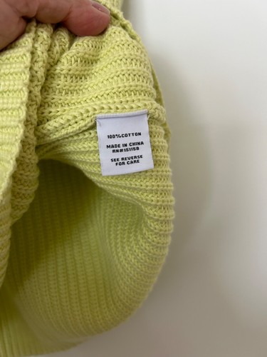 525America/ Womens Cotton Knit Pullover Vest/ light green/ Size S( oversized) - Picture 3 of 8
