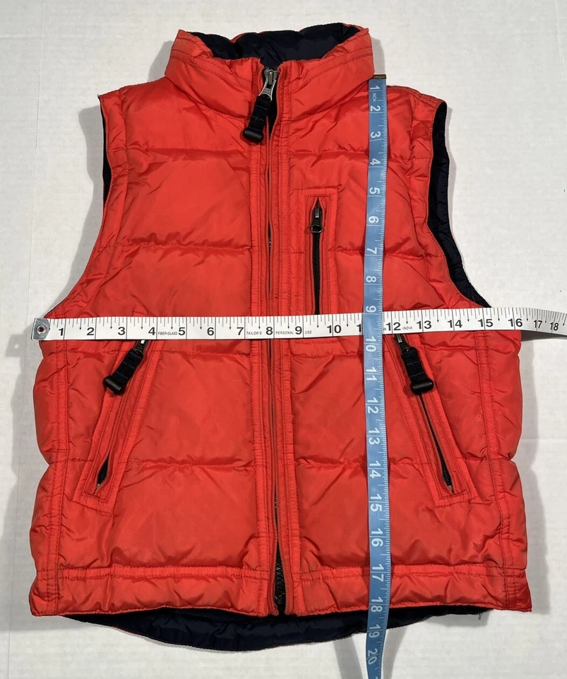 Chaleco acolchado Y2K de colección pesado al aire libre senderismo plumón mezcla naranja niños talla PEQUEÑO (6) Foto 3 de 4