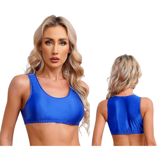 Womens Crop Tops Breathable Sportswear Undershirts Bras Yoga Compression Sexy - Picture 63 of 75