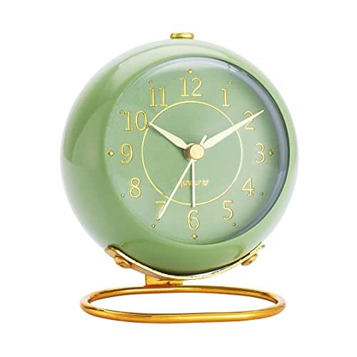 Metal Desk Alarm Clock, rjuwurv Retro Bedroom Table Vintage Assorted Colors