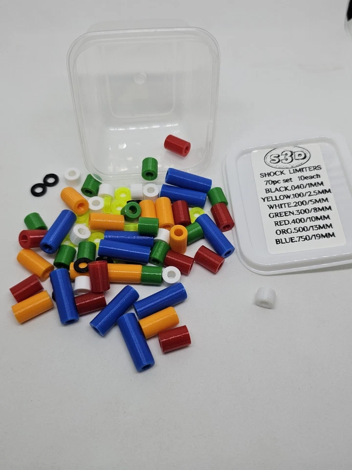 Limitadores internos de choque Mudboss RC (eje de choque de 3 mm) (70 piezas) 7 colores diferentes Foto 4 de 4