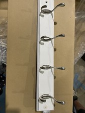 4 Hook Coat Hook White With Chrome 