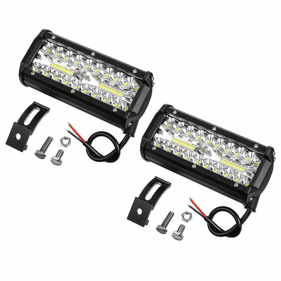 10x 7"inch LED Work Light Bar SPOT Pods Fog 4WD Offroad ATV SUV UTV Driving Lamp - Image 3 of 4