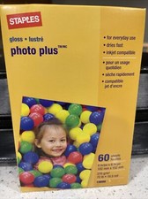 Staples 4x6 Gloss Photo Plus Paper 60 Sheets New In Box