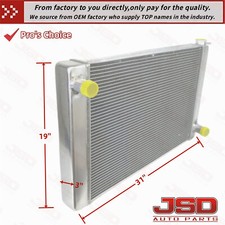 Full Aluminum Universal Crossflow Racing Radiator 31x19x3 Fit Gm Chevy 2 Row