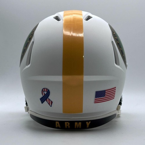 US Army CUSTOM Concept Matte White Mini Football Helmet - Picture 3 of 3