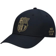 FC Barcelona Official License Soccer Cap - Navy with Gold Color